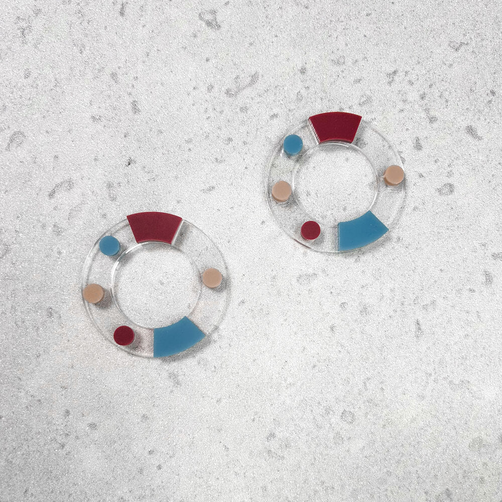 Aura Color - Orecchini in Plexiglas Trasparenti Colorati