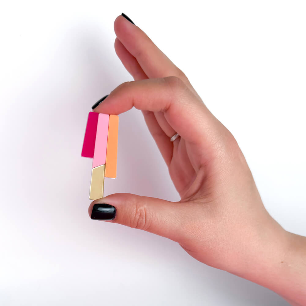 Clio – Orecchini in Plexiglas Medi Colorati
