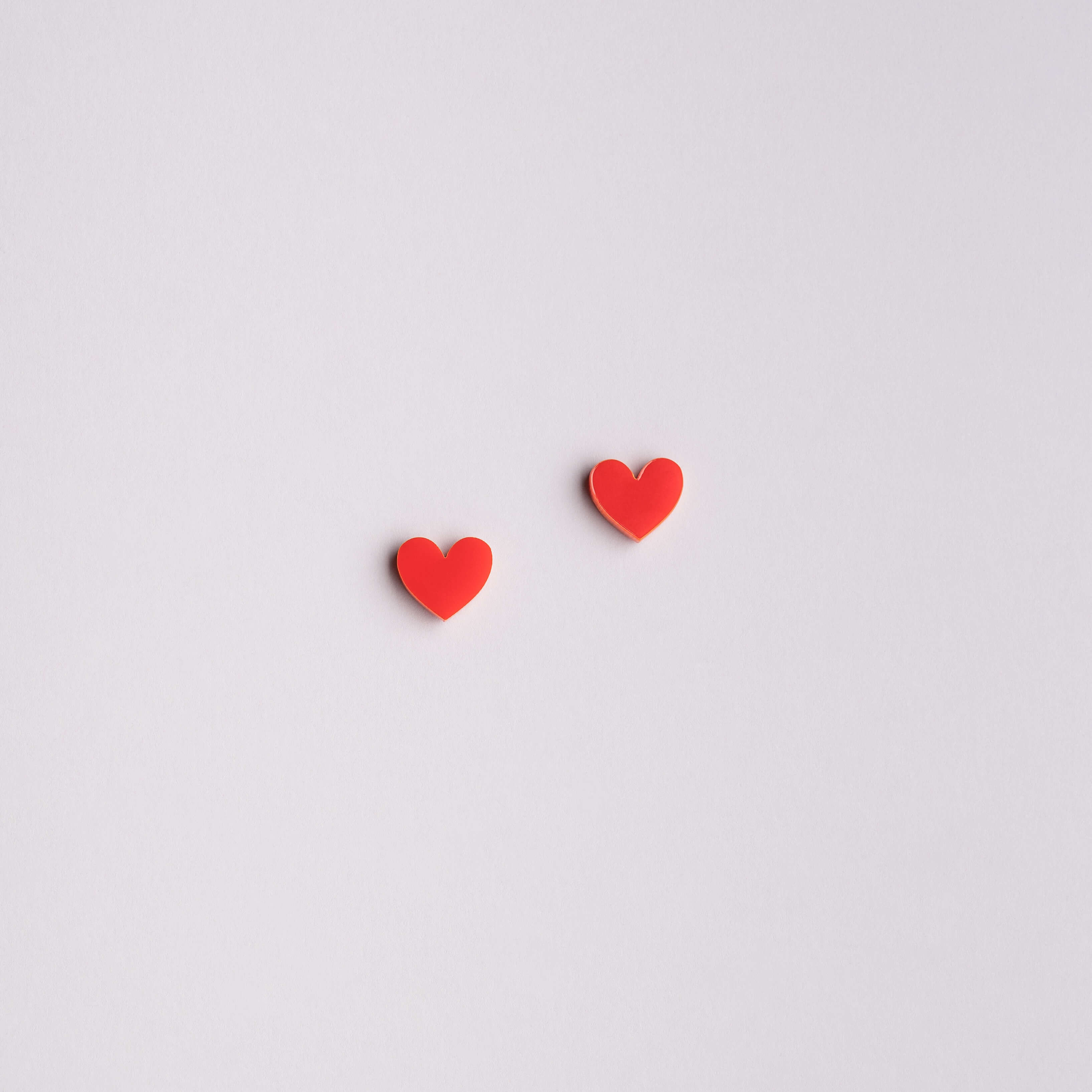Cuori XS – Orecchini in Plexiglas Piccoli