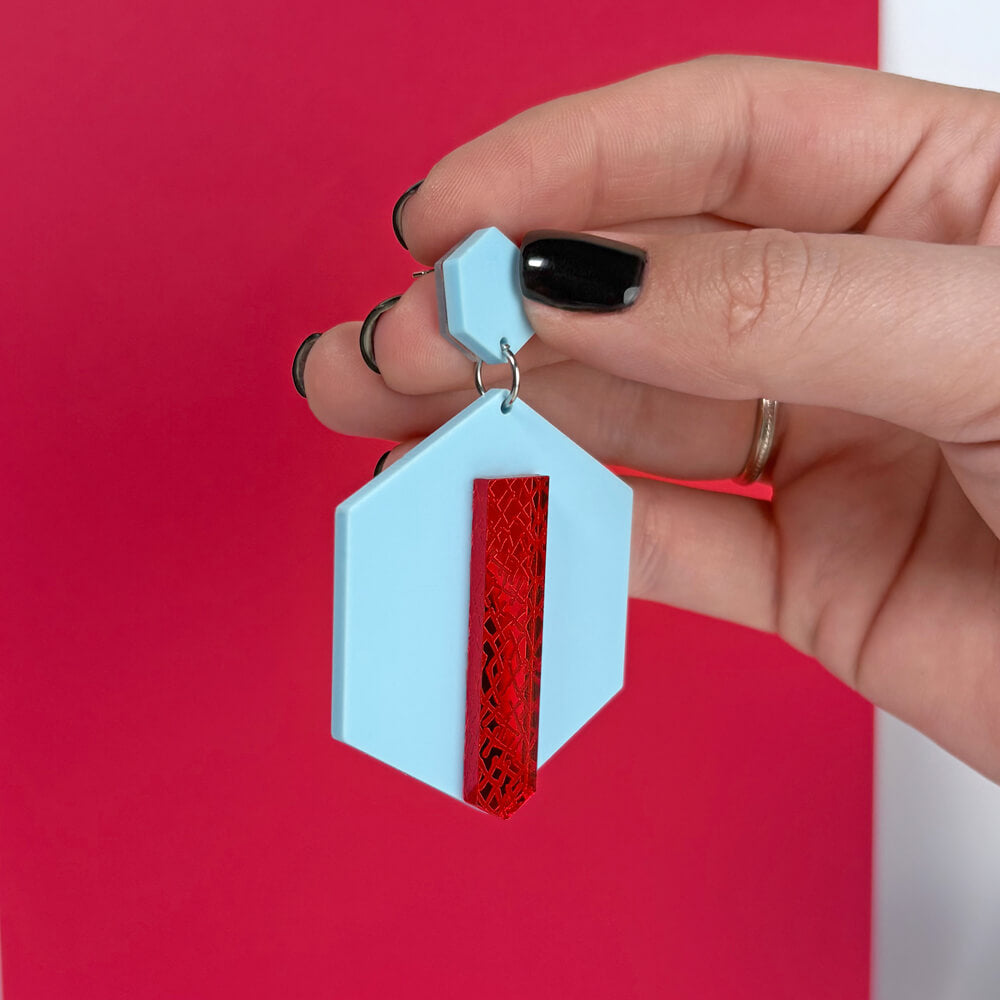 Hex – Orecchini in Plexiglas Pendenti Grandi