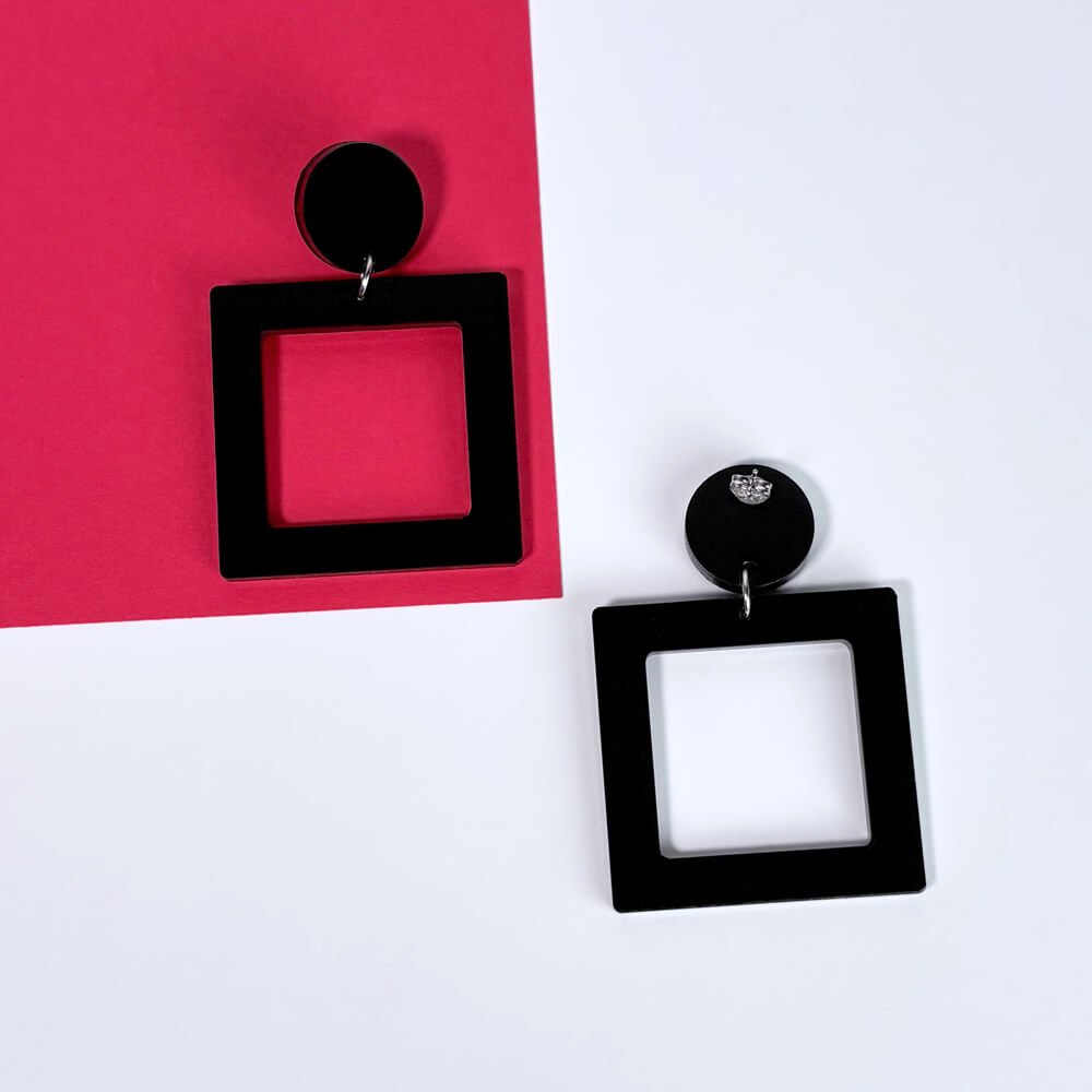 Square – Orecchini in Plexiglas Geometrici