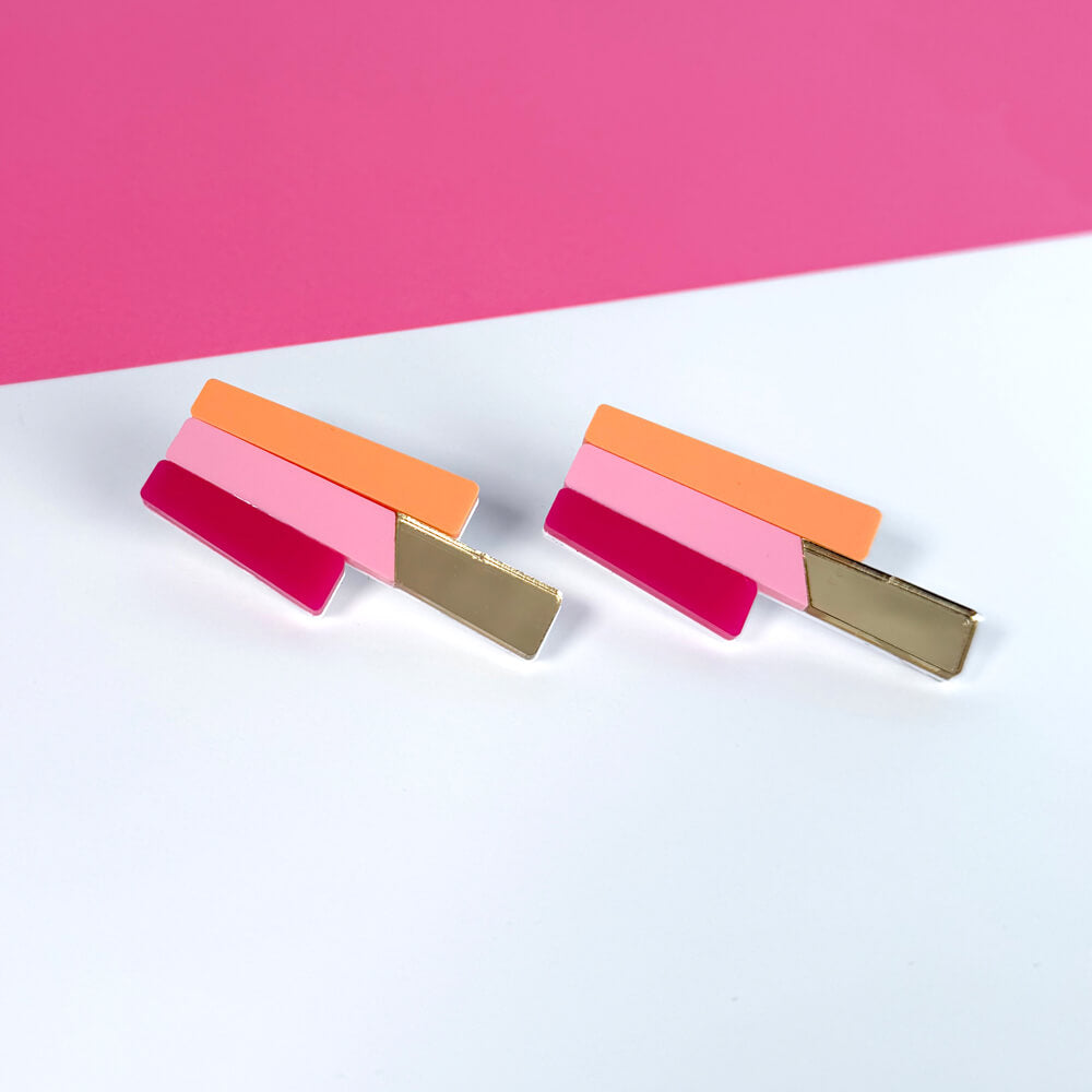 Clio – Orecchini in Plexiglas Medi Colorati