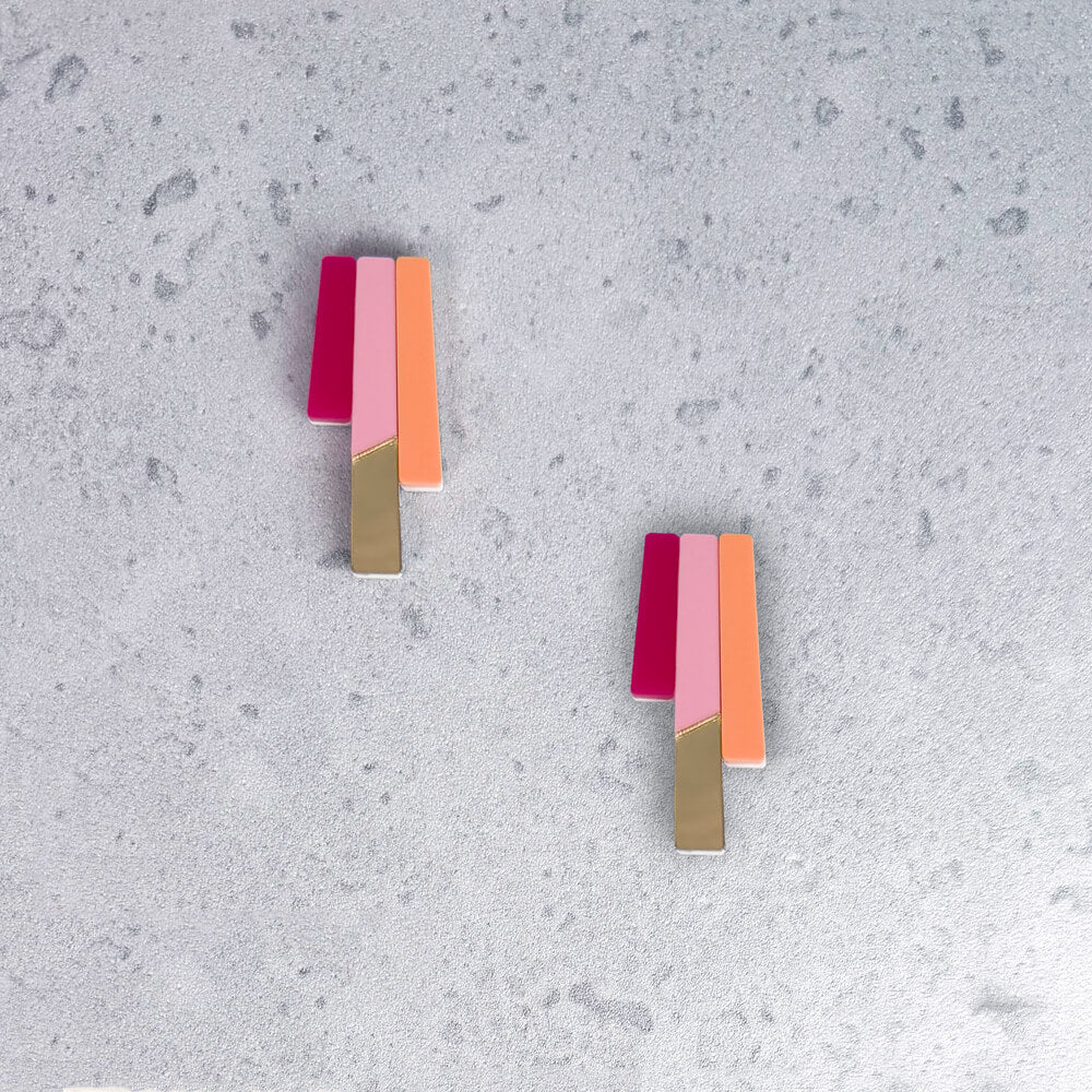 Clio – Orecchini in Plexiglas Medi Colorati