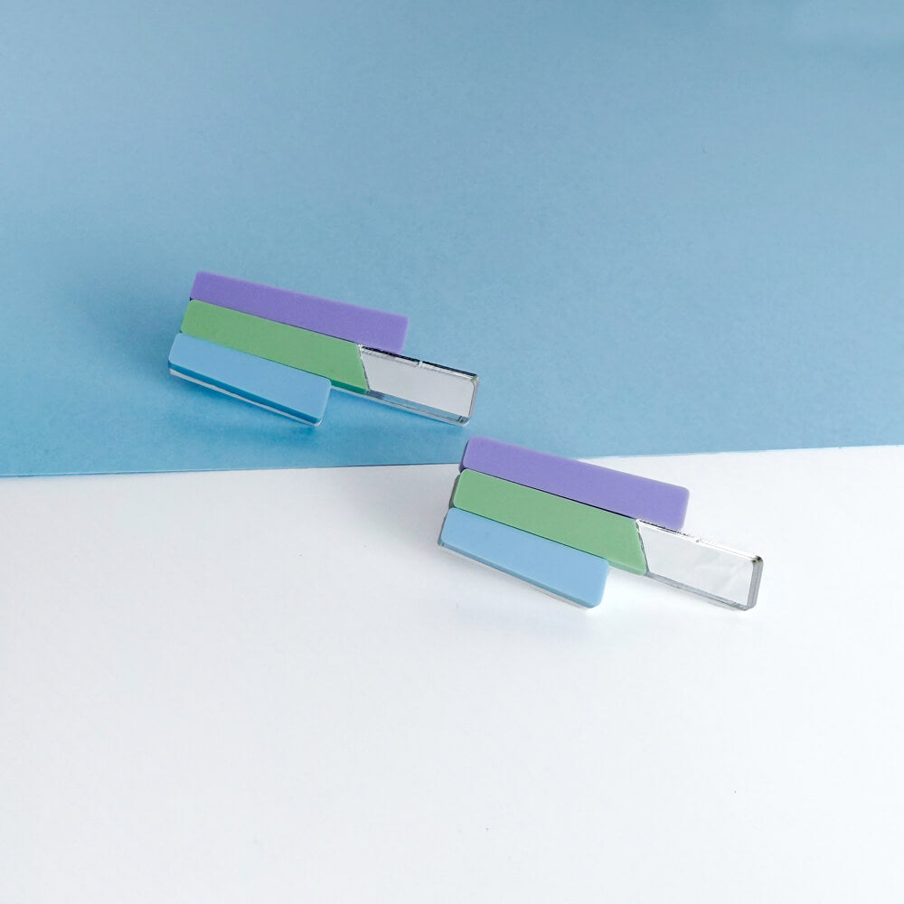Clio – Orecchini in Plexiglas Medi Colorati