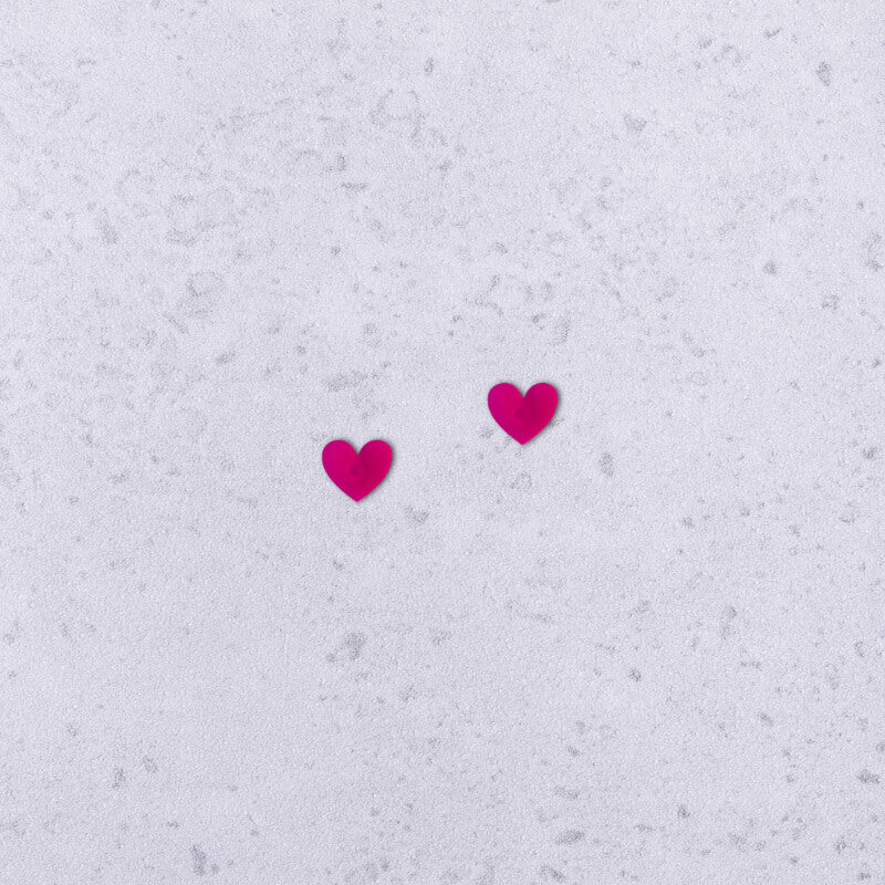 Cuori XS – Orecchini in Plexiglas Piccoli