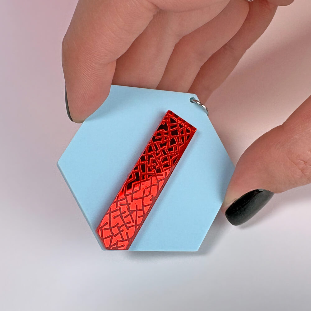 Hex – Orecchini in Plexiglas Pendenti Grandi