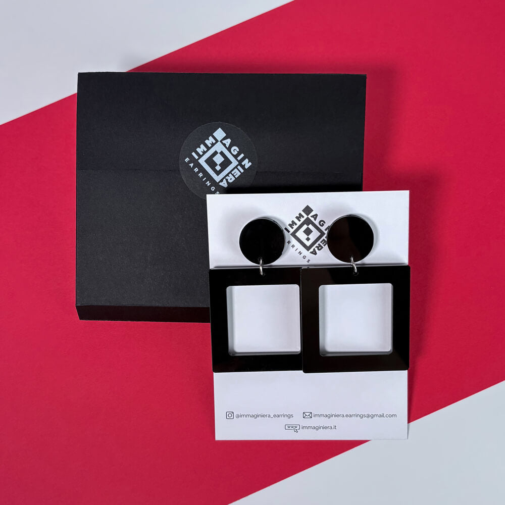Square – Orecchini in Plexiglas Geometrici