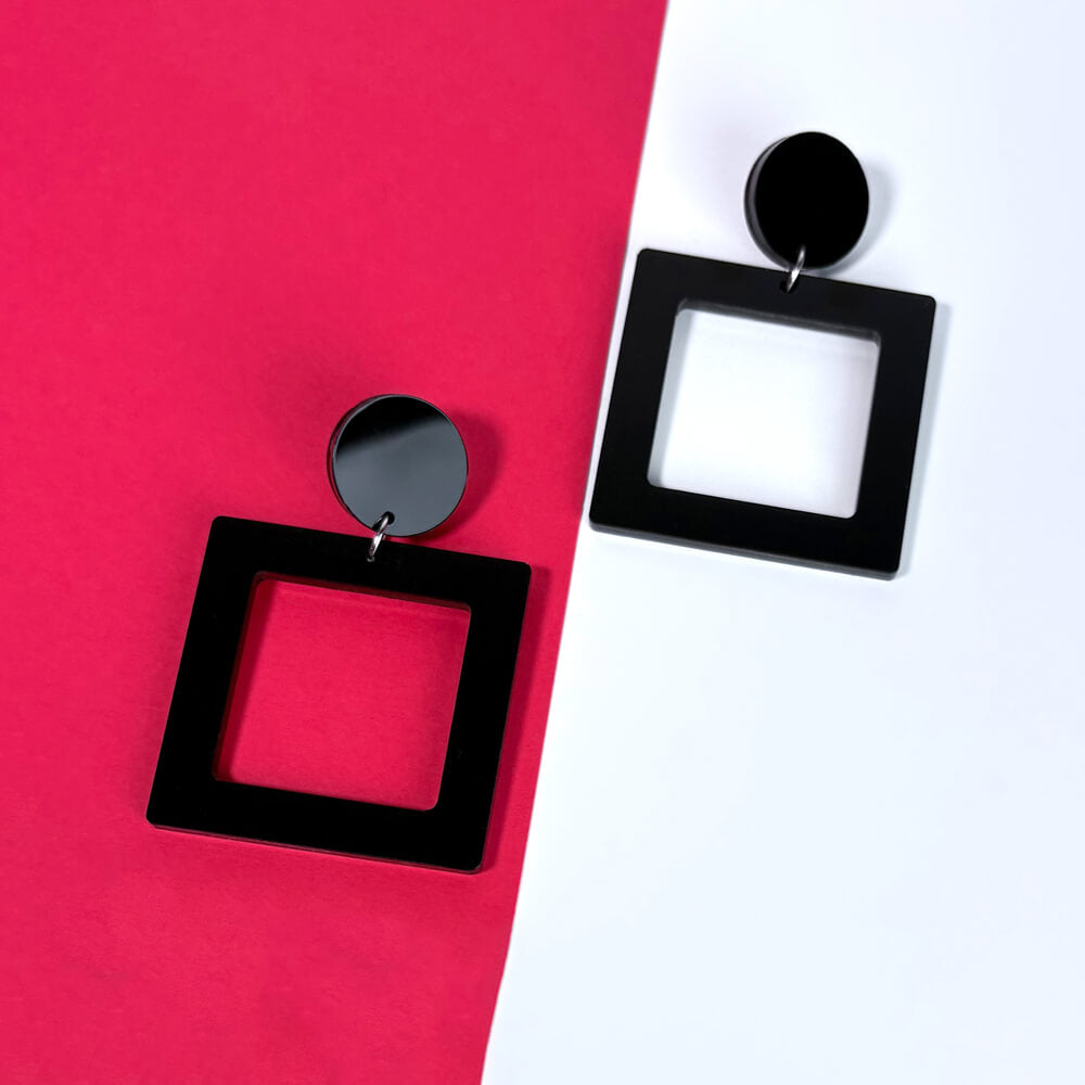 Square – Orecchini in Plexiglas Geometrici
