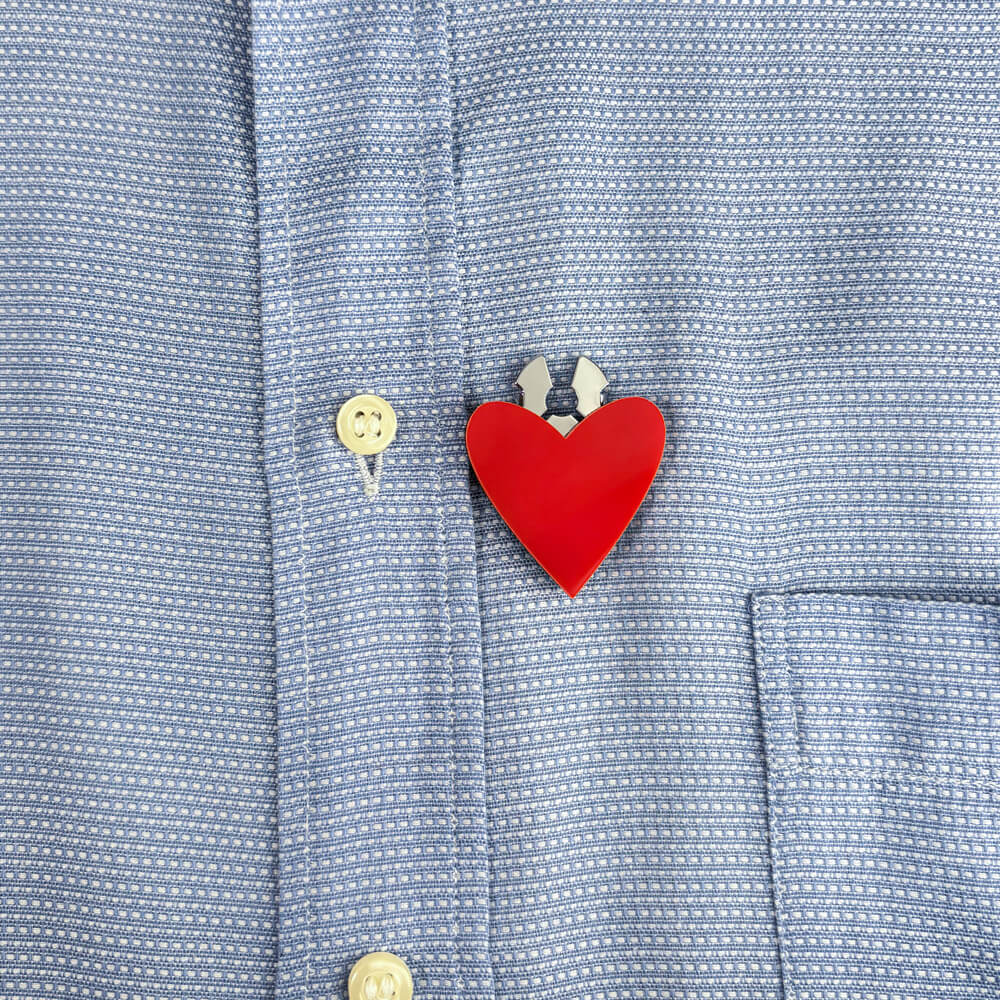 Cuore – Copribottone per Camicia